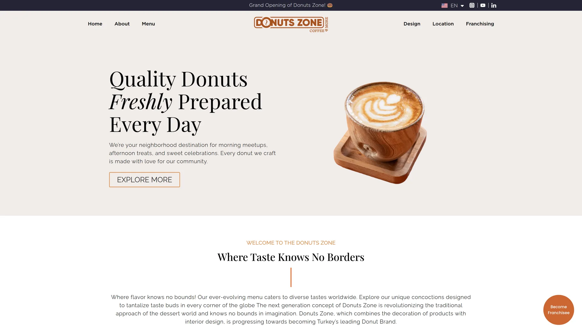The Donuts Zone store
