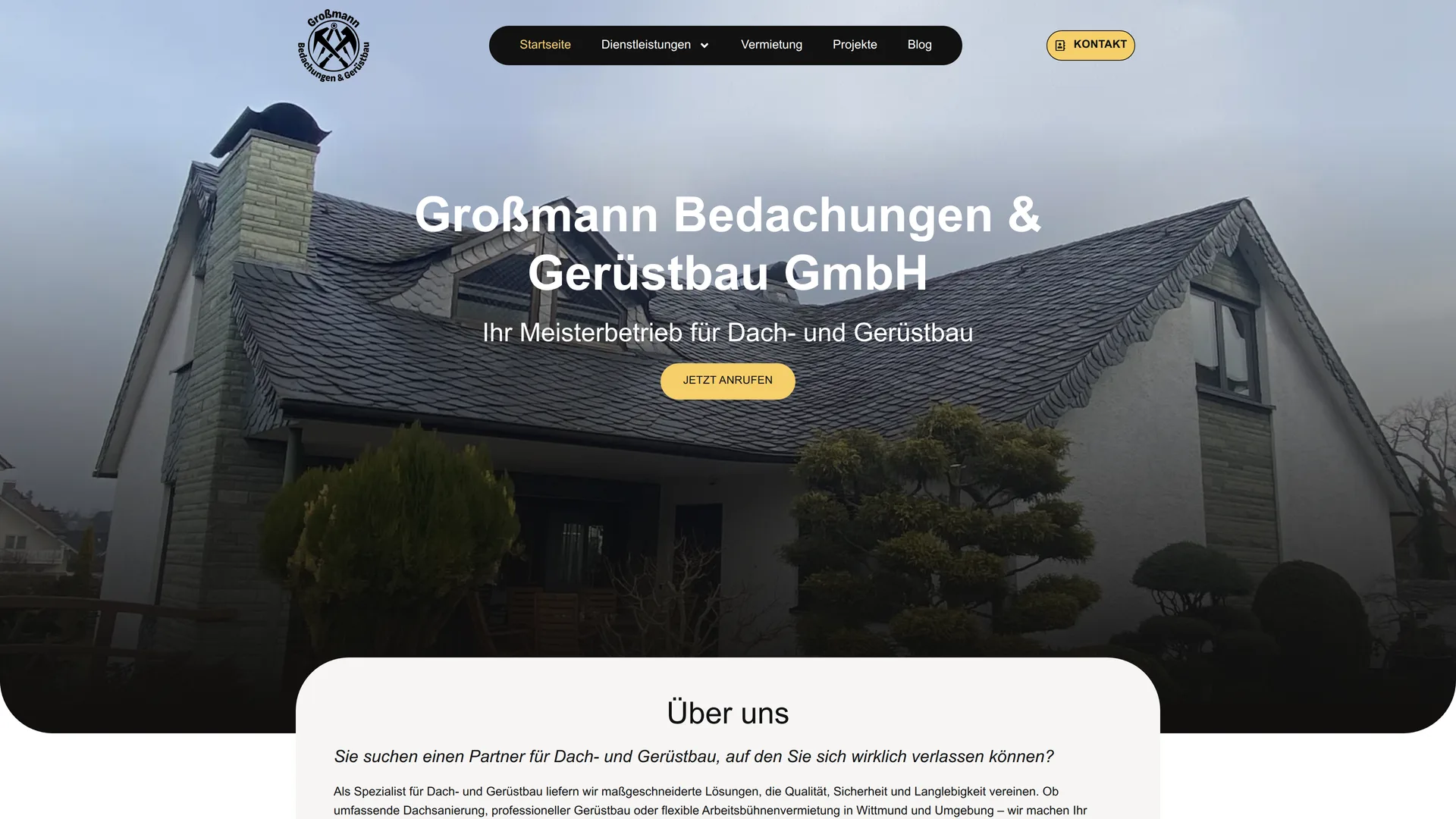 The Grossmann Bedachungen website
